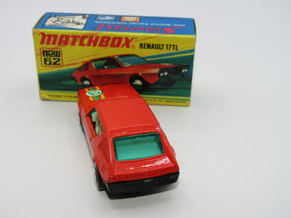 Matchbox Superfast 62C Renault 17TL Light Orange-Red "9" Label