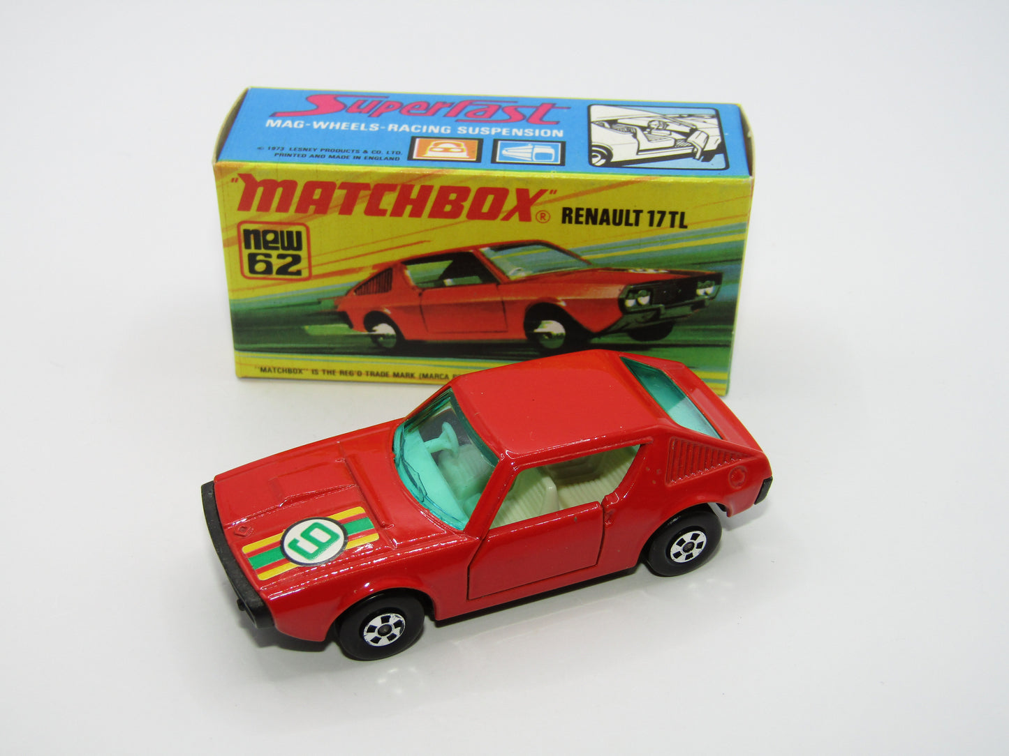 Matchbox Superfast 62C Renault 17TL DARK Orange-Red "9" Label