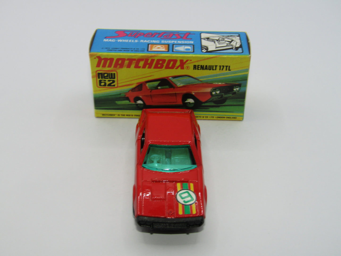 Matchbox Superfast 62C Renault 17TL DARK Orange-Red "9" Label