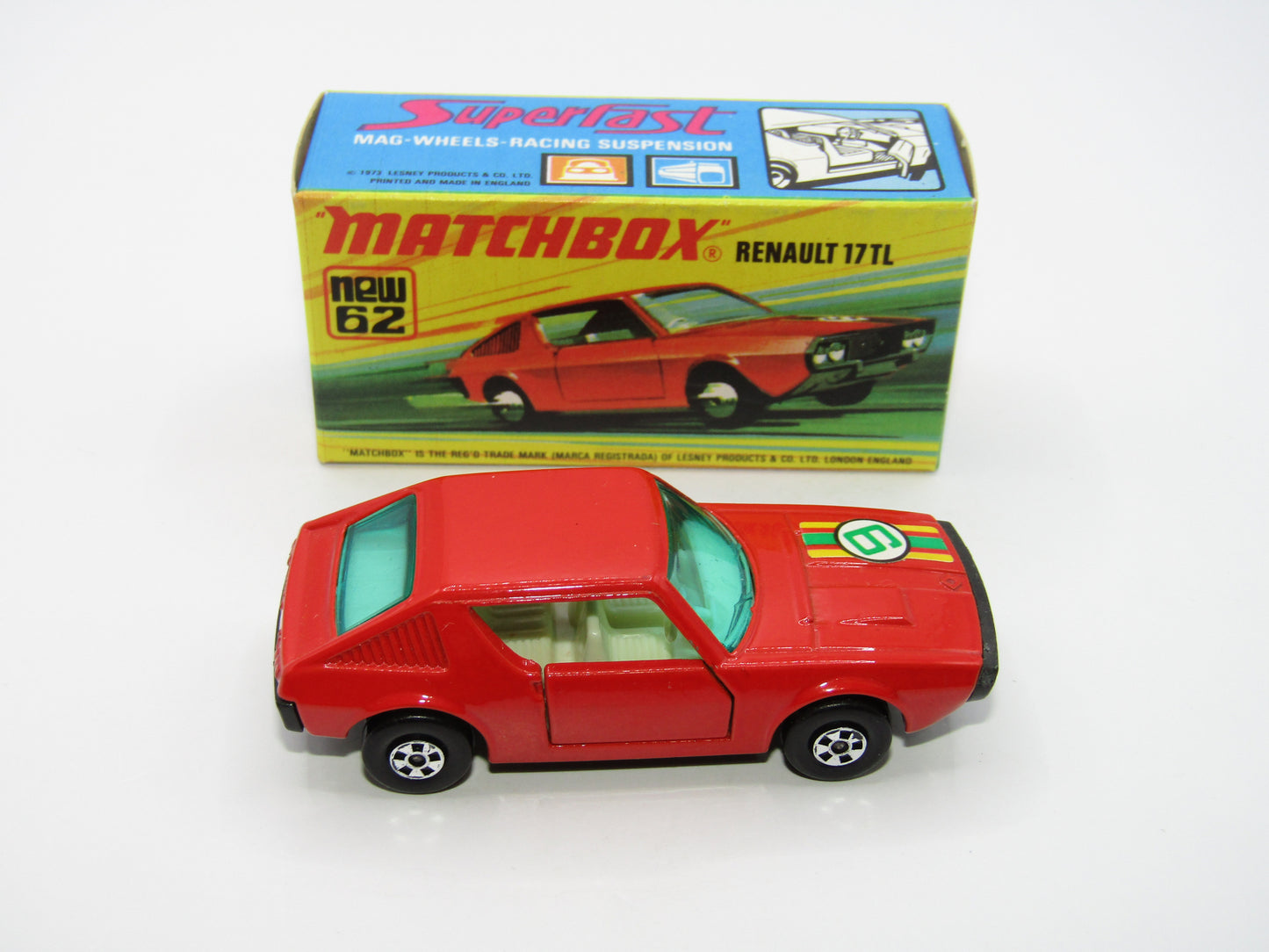 Matchbox Superfast 62C Renault 17TL DARK Orange-Red "9" Label