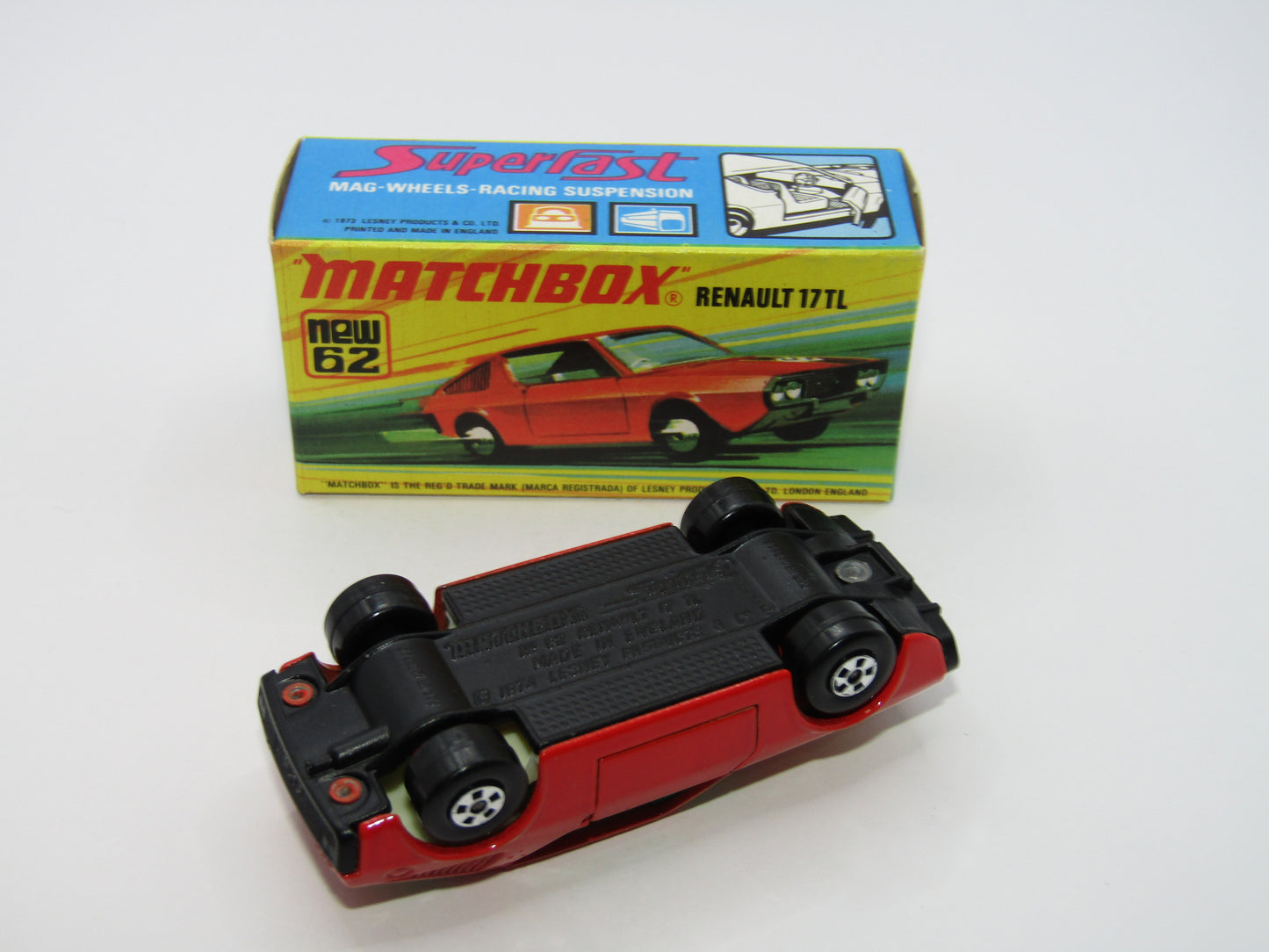 Matchbox Superfast 62C Renault 17TL DARK Orange-Red "9" Label