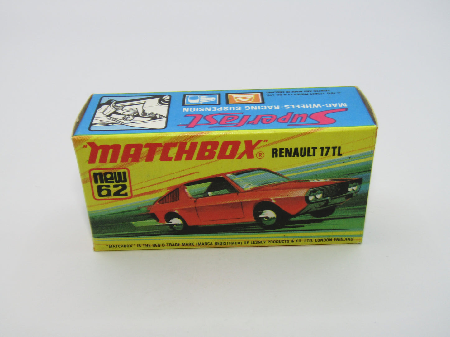 Matchbox Superfast 62C Renault 17TL DARK Orange-Red "9" Label