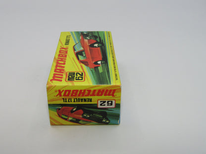 Matchbox Superfast 62C Renault 17TL DARK Orange-Red "9" Label