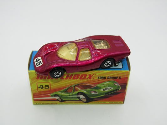 Matchbox Superfast 45A Ford Group 6 Magenta VERY LIGHT AMBER Windows