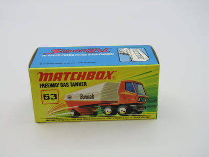 Matchbox Superfast 63B Freeway Gas Tanker Shell RED Windows Yellow Axle Clip