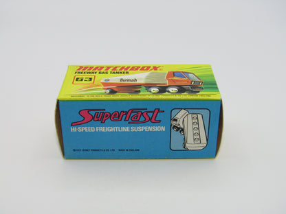Matchbox Superfast 63B Freeway Gas Tanker Shell RED Windows Yellow Axle Clip