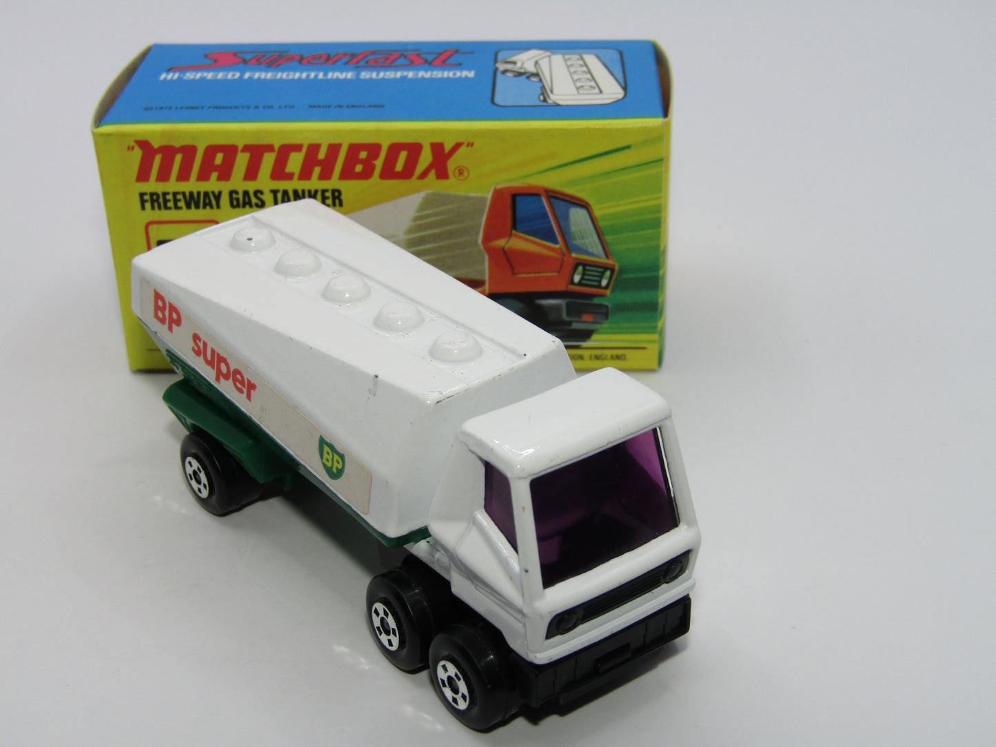 Matchbox Superfast 63B Freeway Gas Tanker BP Super 5 SPOKE Wheels