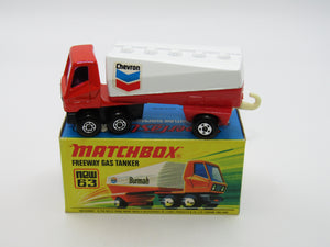 Matchbox Superfast 63B Freeway Gas Tanker - Chevron Labels Tow Hook