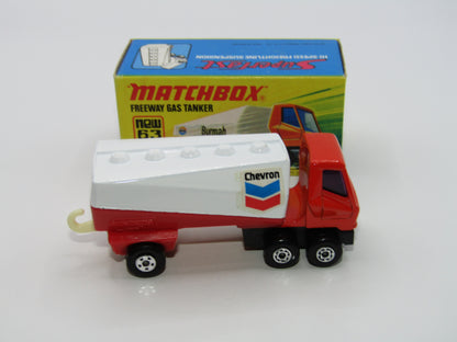 Matchbox Superfast 63B Freeway Gas Tanker - Chevron Labels Tow Hook