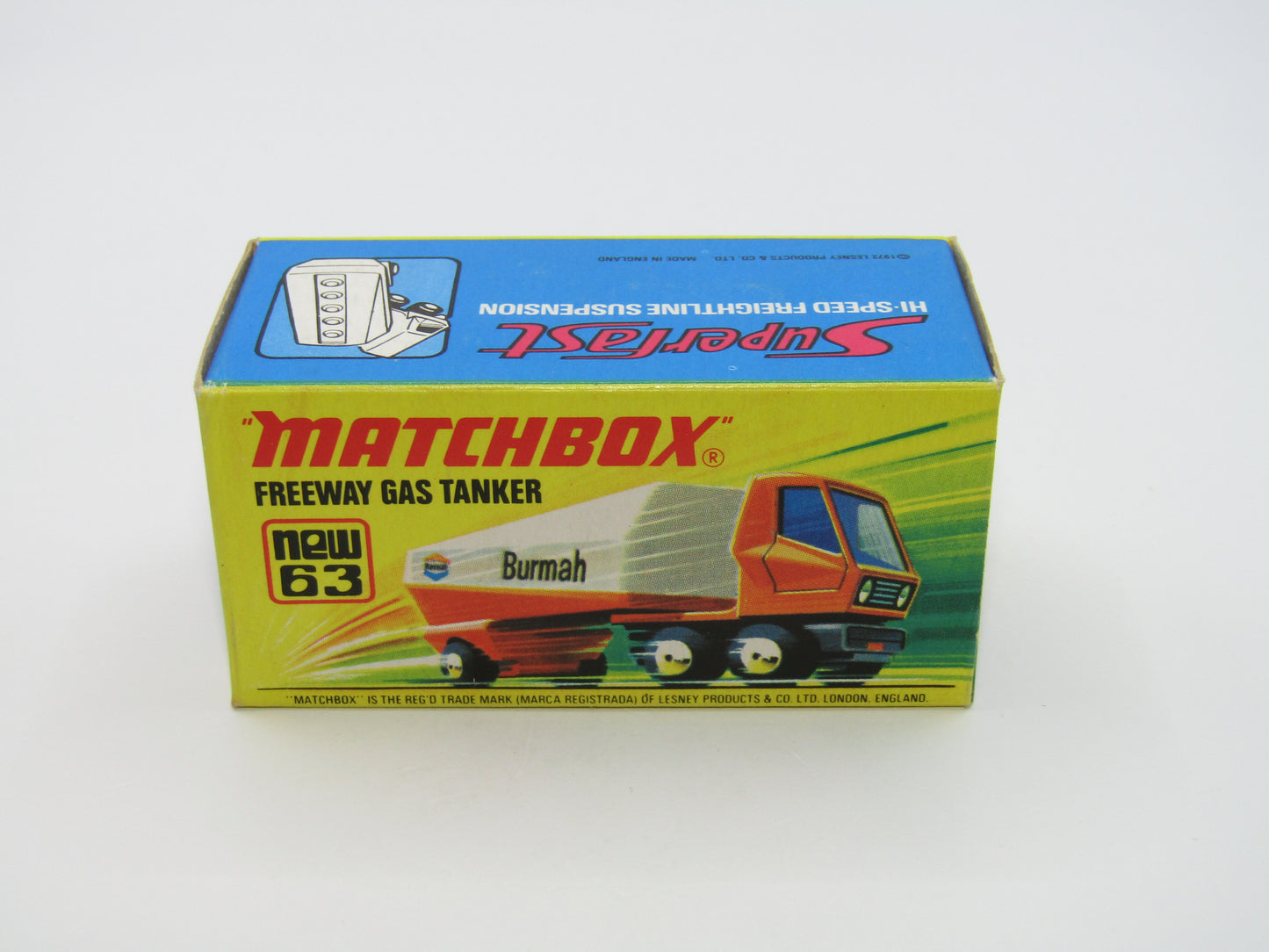 Matchbox Superfast 63B Freeway Gas Tanker - Chevron Labels Tow Hook