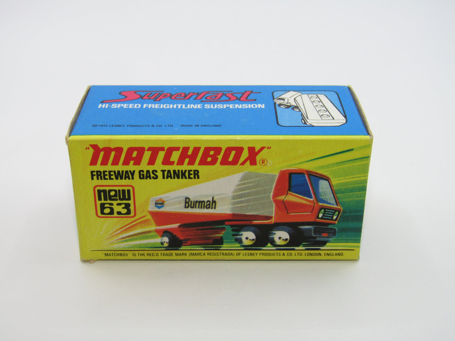 Matchbox Superfast 63B Freeway Gas Tanker - Chevron Labels Tow Hook