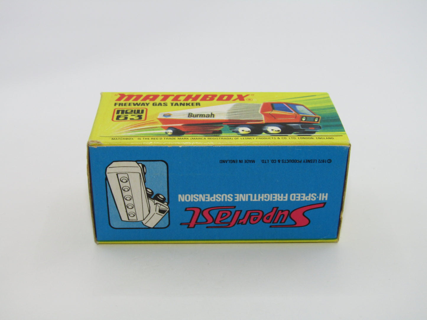 Matchbox Superfast 63B Freeway Gas Tanker - Chevron Labels Tow Hook