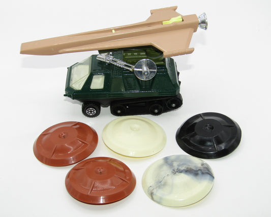 Matchbox Adventure 2000 K2006 Pre-Production Shuttle Launcher DARK GREEN Pre Pro Discs