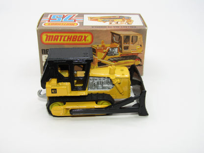 Matchbox Superfast 64D Caterpillar Bulldozer CAT Tampo SILVER PAINTED BASE