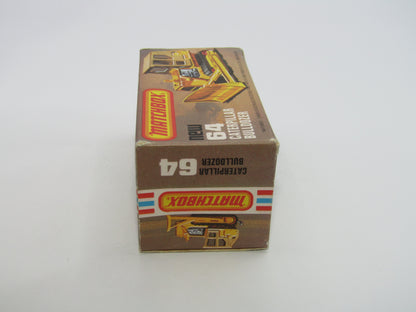 Matchbox Superfast 64D Caterpillar Bulldozer CAT Tampo SILVER PAINTED BASE