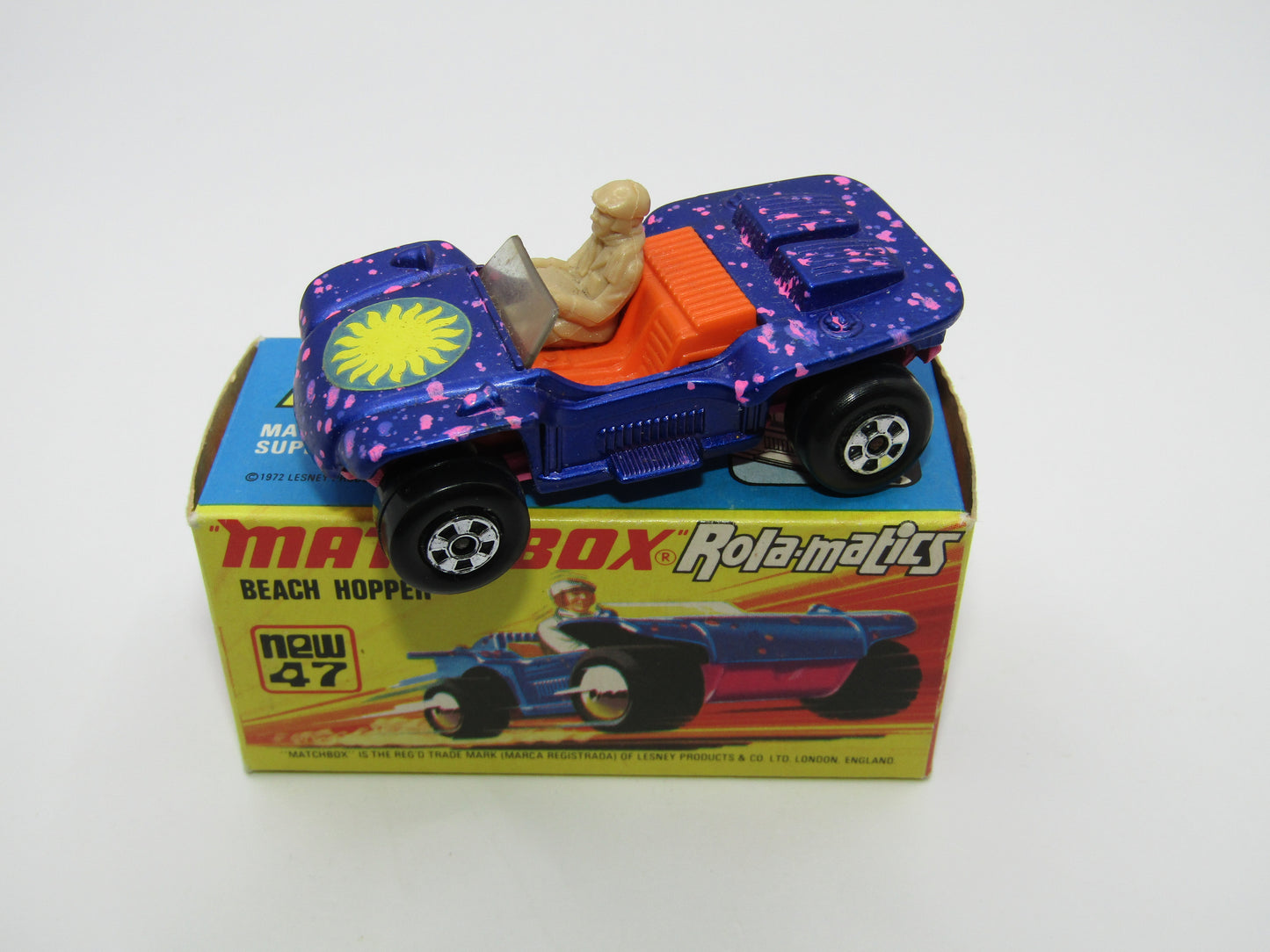 Matchbox Superfast 47B Beach Hopper with WINDSCREEN Light Pink Base