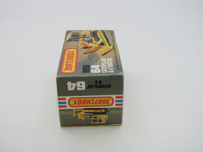 Matchbox Superfast 64D Caterpillar Bulldozer CAT Tampo SILVER BASE Yellow Shovel