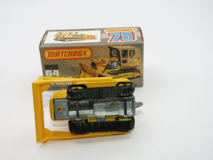 Matchbox Superfast 64D Caterpillar Bulldozer CAT Tampo Lemon Rollers