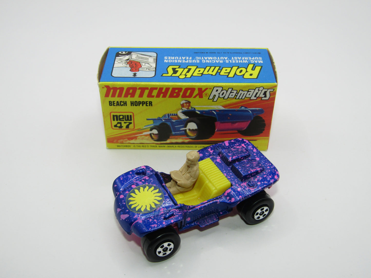 Matchbox Superfast 47B Beach Hopper LIGHT Yellow Interior Hot Pink Base