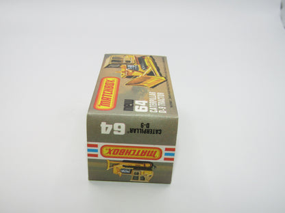 Matchbox Superfast 64D Caterpillar Bulldozer CAT Tampo Lemon Rollers