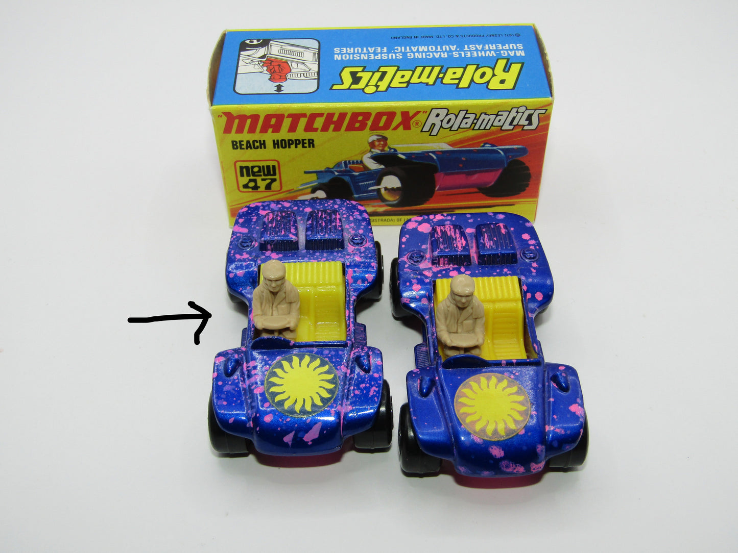 Matchbox Superfast 47B Beach Hopper LIGHT Yellow Interior Hot Pink Base