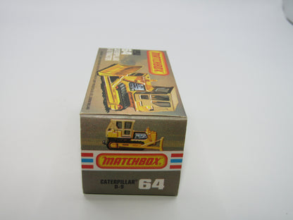Matchbox Superfast 64D Caterpillar Bulldozer CAT Tampo Lemon Rollers