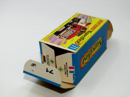 Matchbox Superfast 71a Ford Wreck Truck Rare box WITHOUT NEW