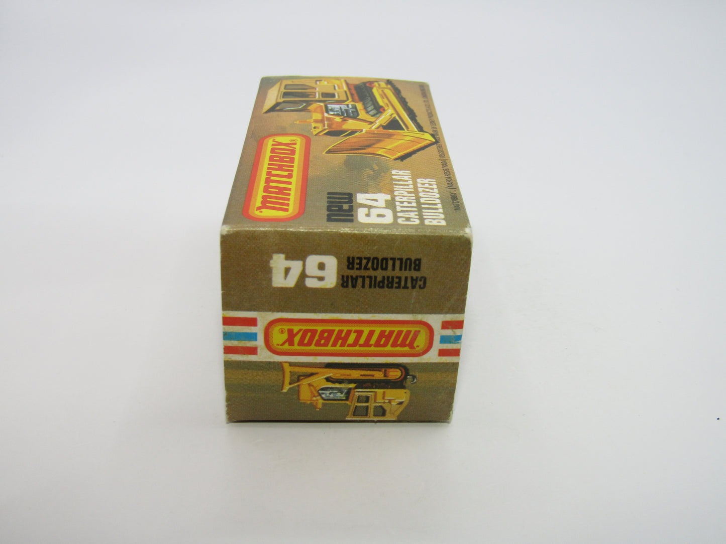 Matchbox Superfast 64D Caterpillar Bulldozer LIGHT Yellow Body Tan Roof