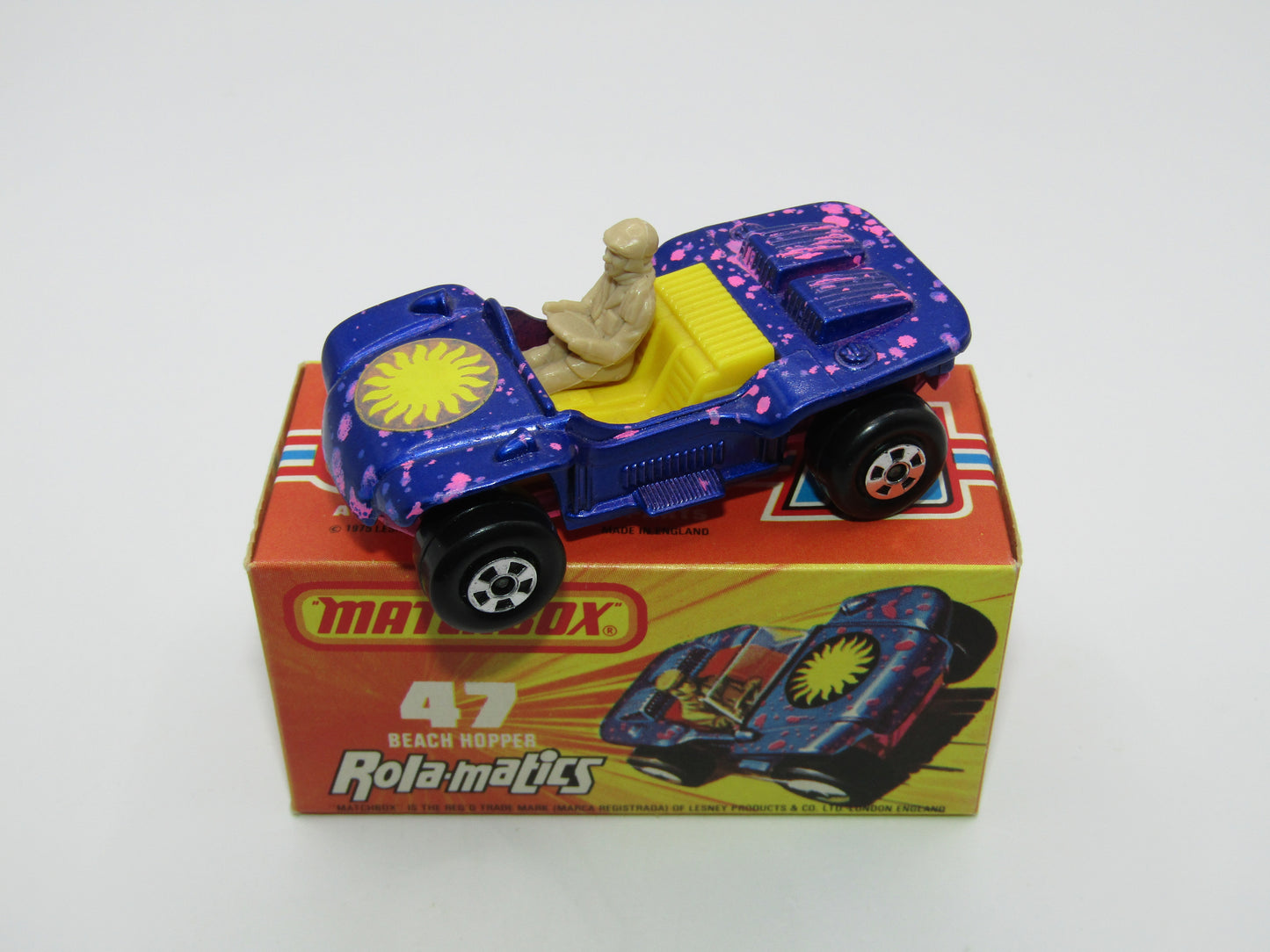 Matchbox Superfast 47B Beach Hopper DARK Yellow Interior Light Pink Base