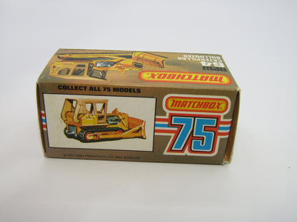 Matchbox Superfast 64D Caterpillar Bulldozer LIGHT Yellow Body Tan Roof