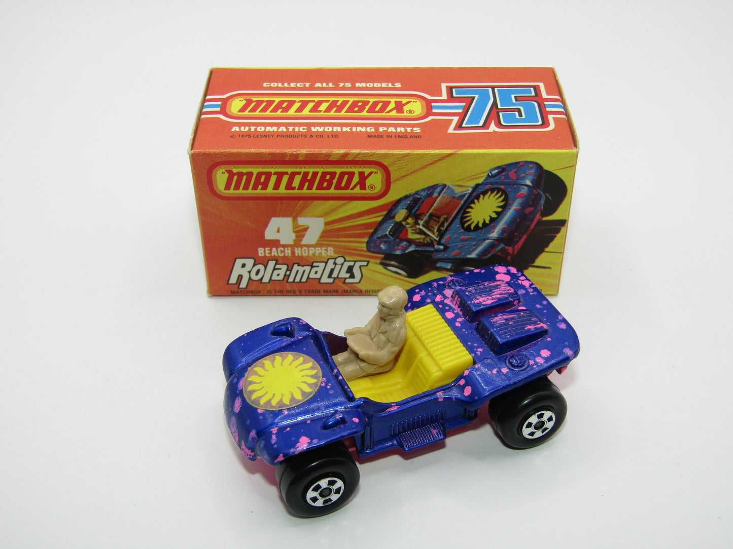 Matchbox Superfast 47B Beach Hopper DARK Yellow Interior Light Pink Base