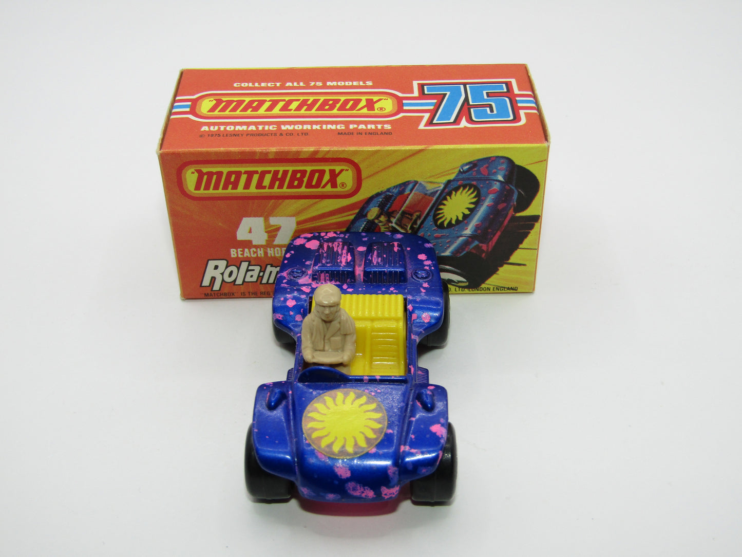 Matchbox Superfast 47B Beach Hopper DARK Yellow Interior Light Pink Base