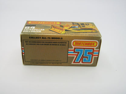 Matchbox Superfast 64D Caterpillar Bulldozer LIGHT Yellow Body Tan Roof