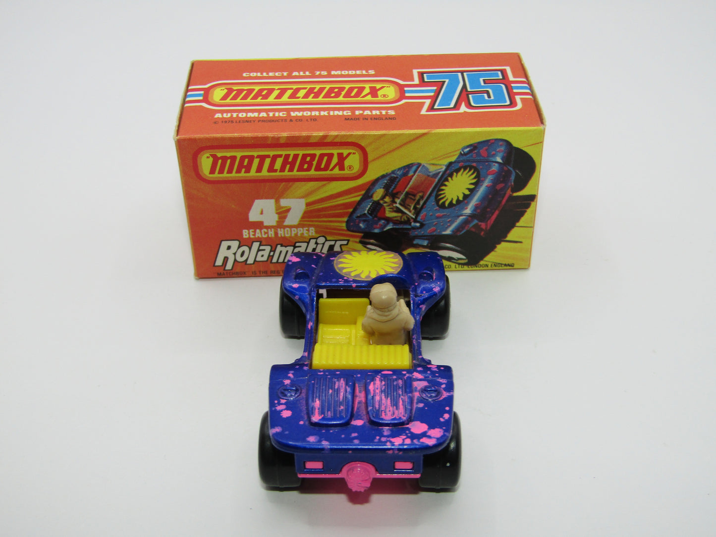Matchbox Superfast 47B Beach Hopper DARK Yellow Interior Light Pink Base