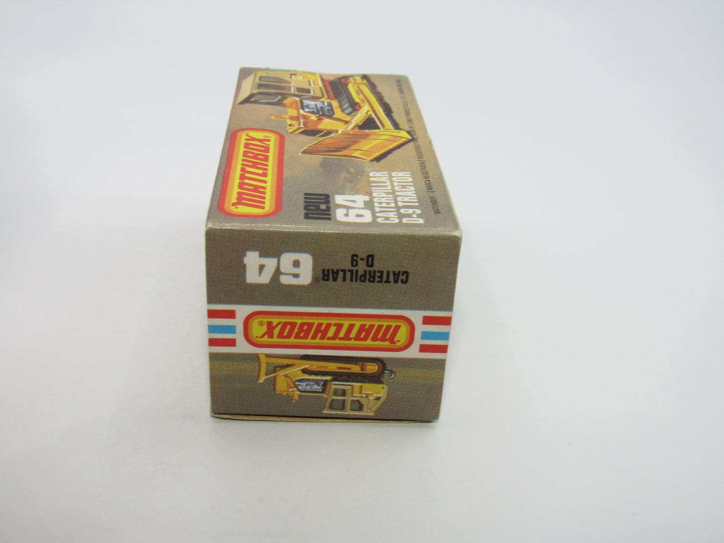 Matchbox Superfast 64D Caterpillar Bulldozer Yellow ORANGE Rollers Tan Roof
