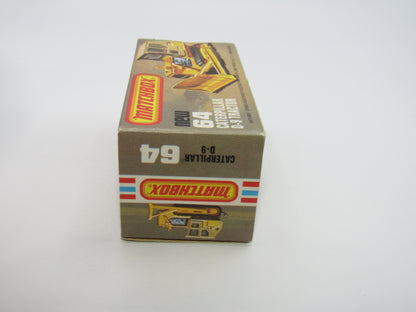 Matchbox Superfast 64D Caterpillar Bulldozer Yellow ORANGE Rollers Tan Roof