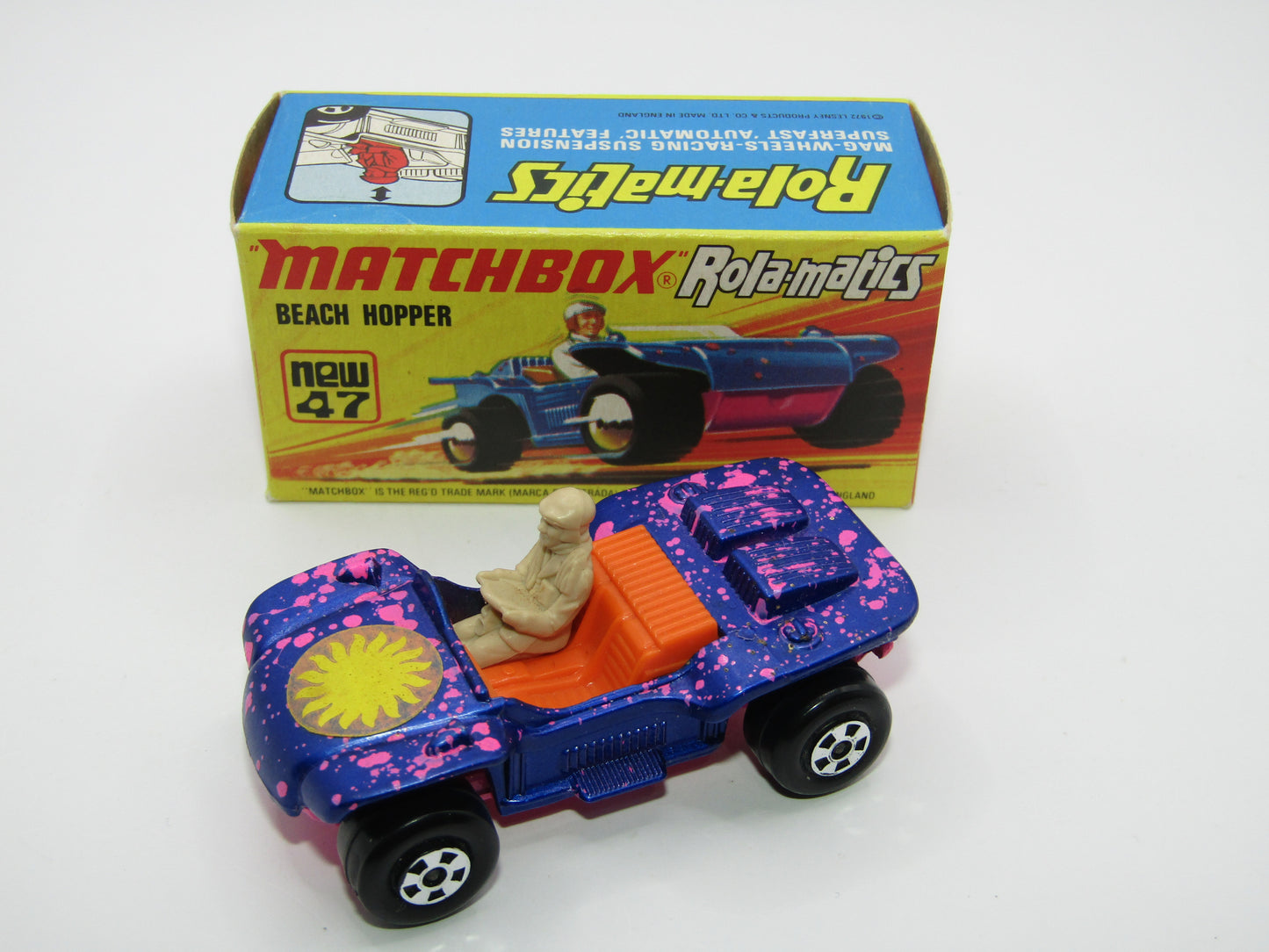 Matchbox Superfast 47B Beach Hopper Met Matt/Satin Blue Light Pink Base