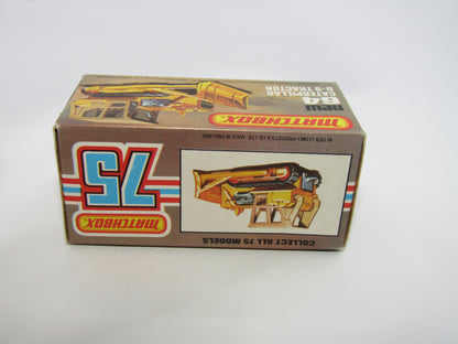 Matchbox Superfast 64D Caterpillar Bulldozer Yellow ORANGE Rollers Tan Roof