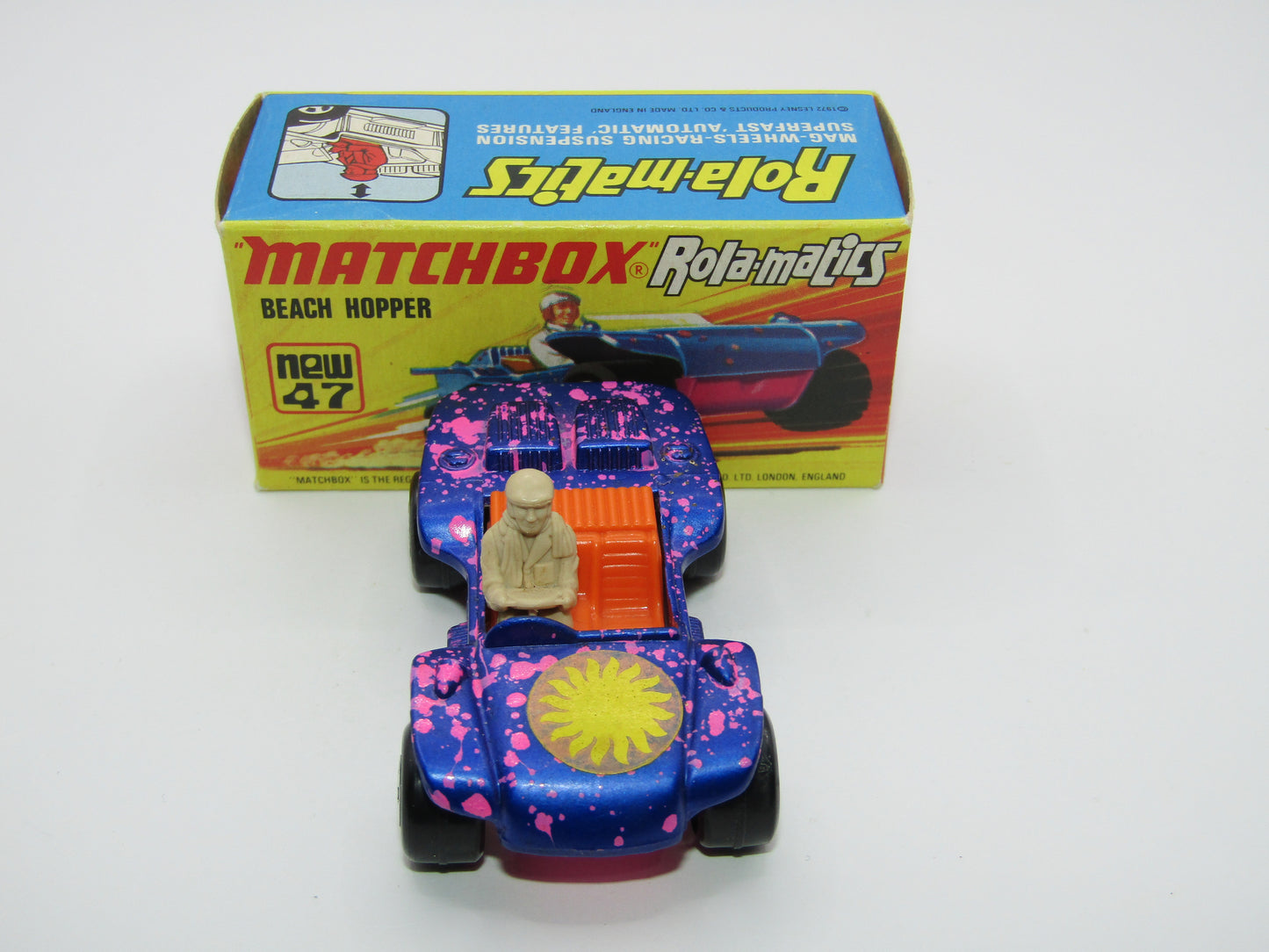 Matchbox Superfast 47B Beach Hopper Met Matt/Satin Blue Light Pink Base