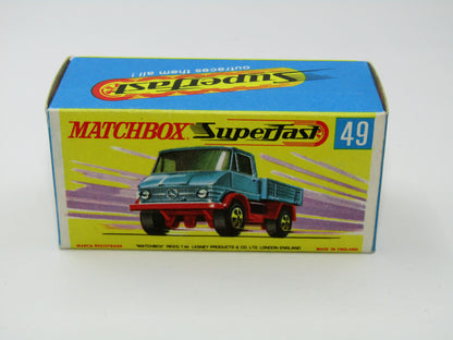 Matchbox Superfast 49A Unimog Very Rare box WITHOUT NEW