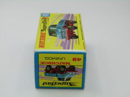Matchbox Superfast 49A Unimog Very Rare box WITHOUT NEW