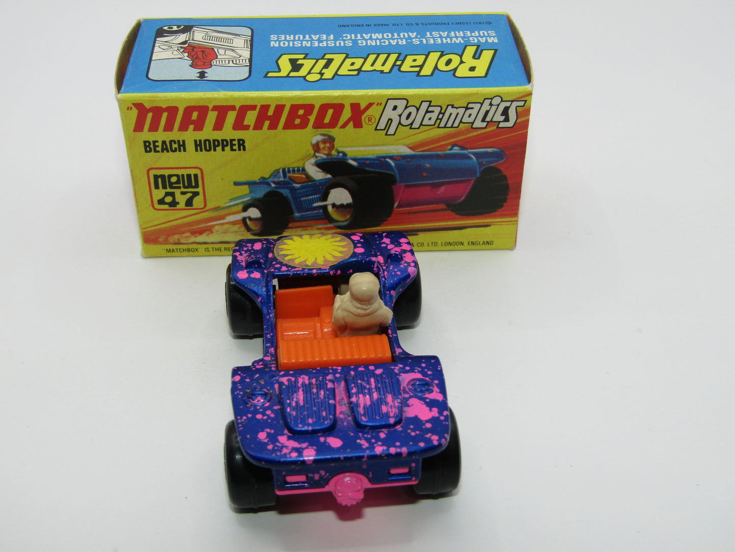 Matchbox Superfast 47B Beach Hopper Met Matt/Satin Blue Light Pink Base