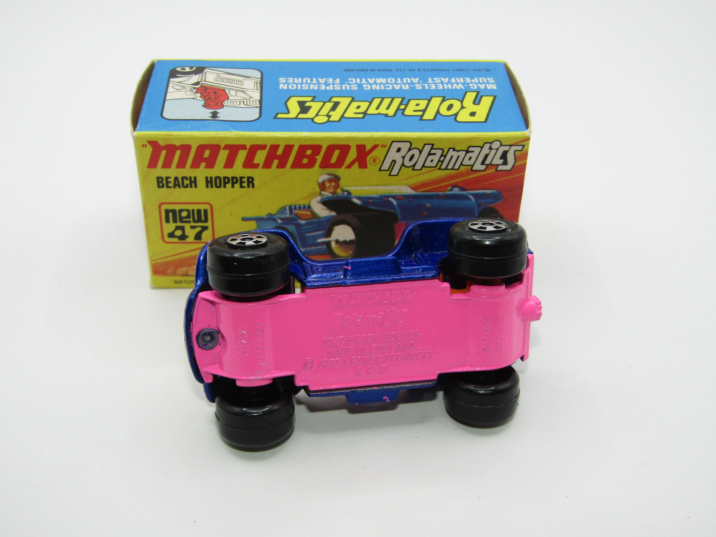 Matchbox Superfast 47B Beach Hopper Met Matt/Satin Blue Light Pink Base