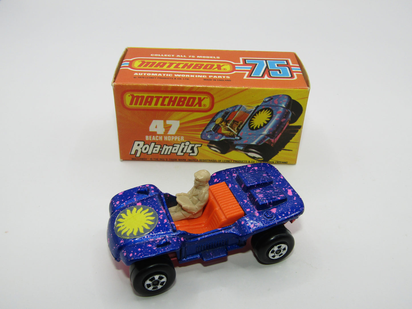 Matchbox Superfast 47B Beach Hopper Metallic LIGHT Blue Dark Pink Base