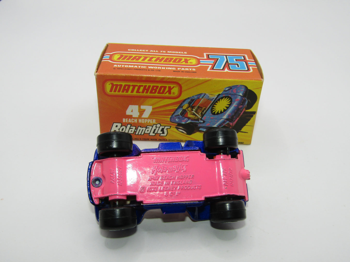 Matchbox Superfast 47B Beach Hopper Metallic LIGHT Blue Dark Pink Base