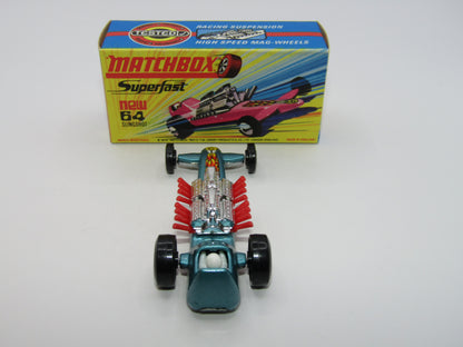 Matchbox Superfast 64B Slingshot Dragster Steel Blue UNPAINTED base