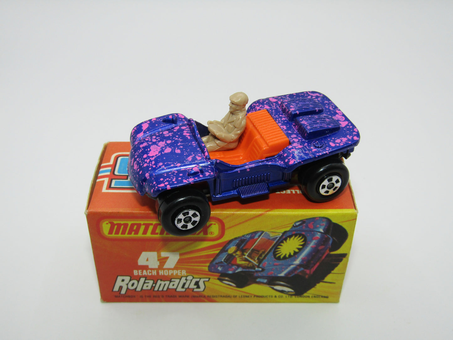 Matchbox Superfast 47B Beach Hopper Met Blue NO LABELS UNPAINTED Base