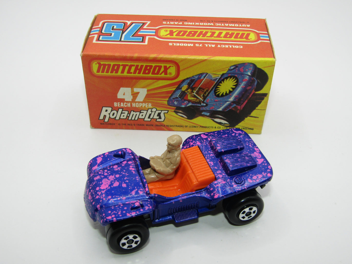 Matchbox Superfast 47B Beach Hopper Met Blue NO LABELS UNPAINTED Base