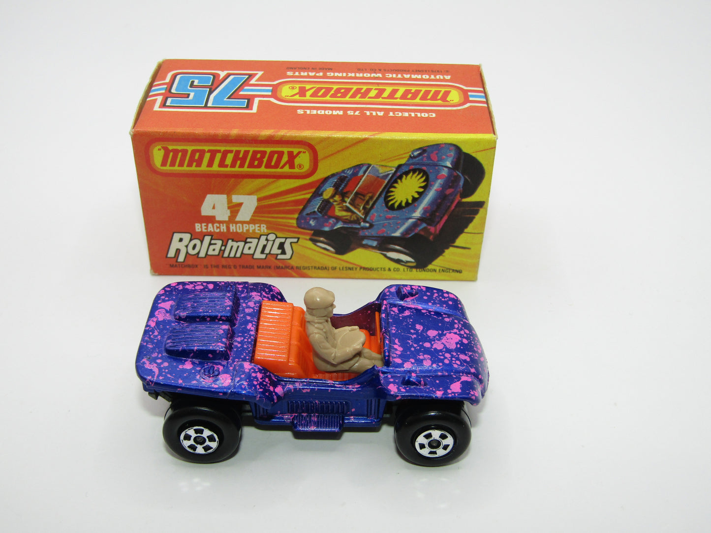 Matchbox Superfast 47B Beach Hopper Met Blue NO LABELS UNPAINTED Base