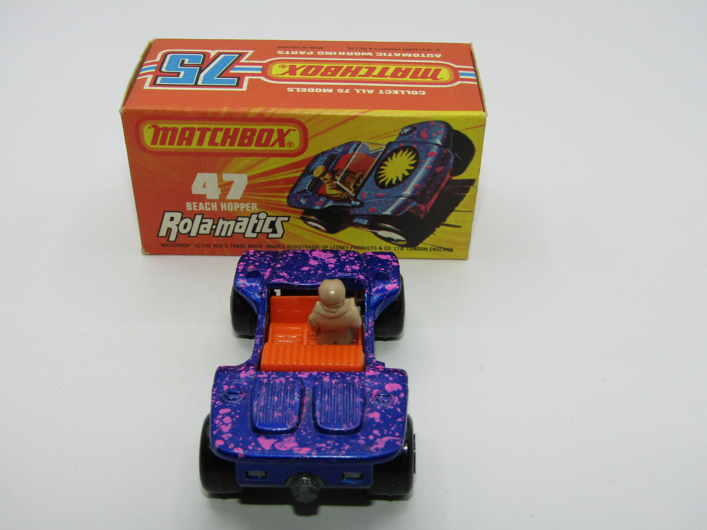 Matchbox Superfast 47B Beach Hopper Met Blue NO LABELS UNPAINTED Base